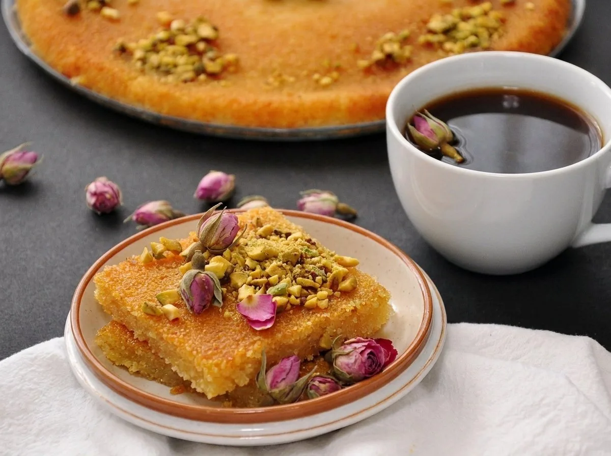 Kunafa à la crème et aux pistaches