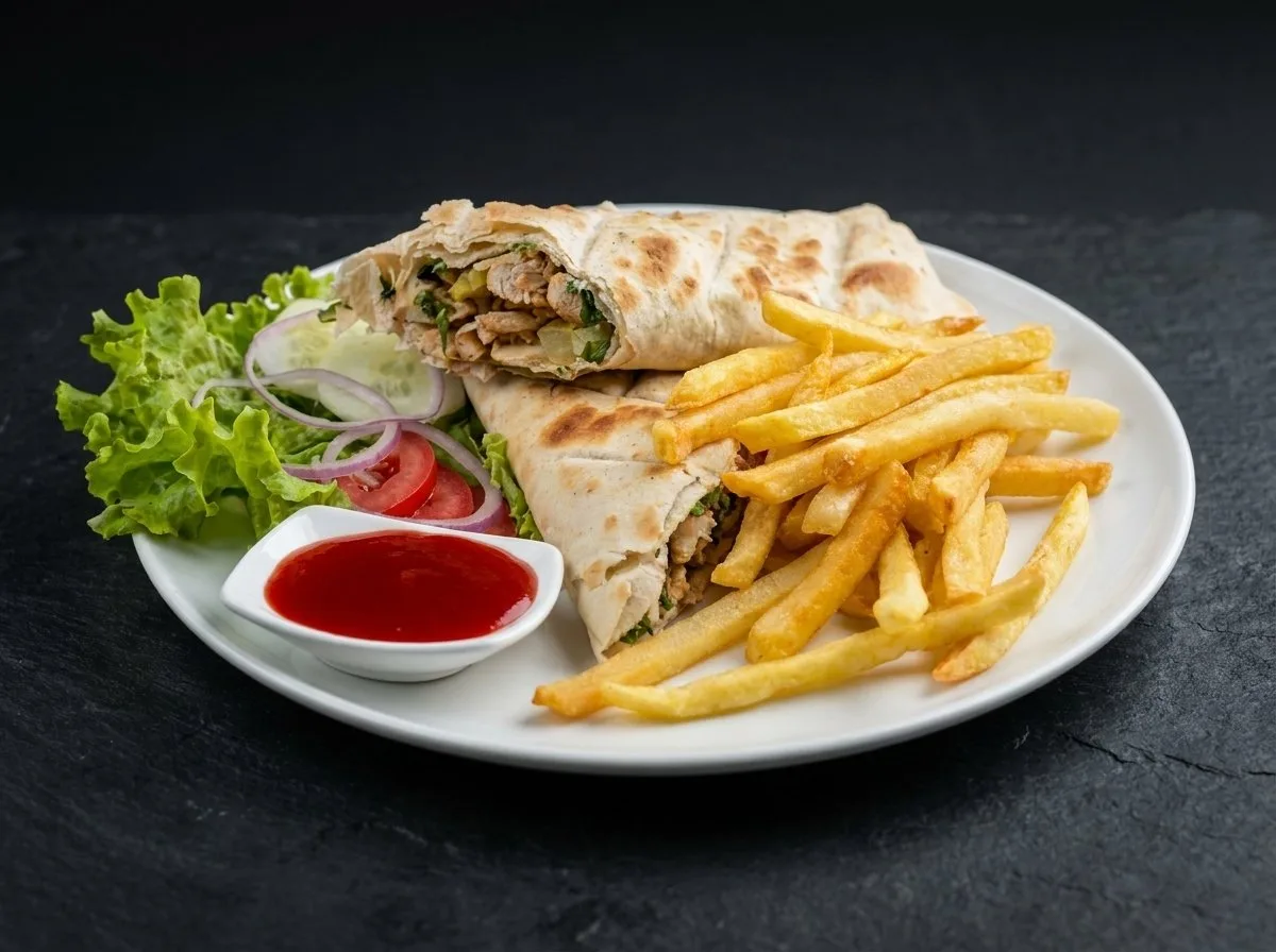 Prato de Shawarma de frango